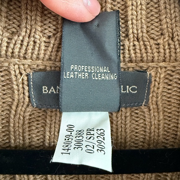 Banana Republic Brown Suede Sweater Jacket Vintage Y2K - Picture 6 of 8